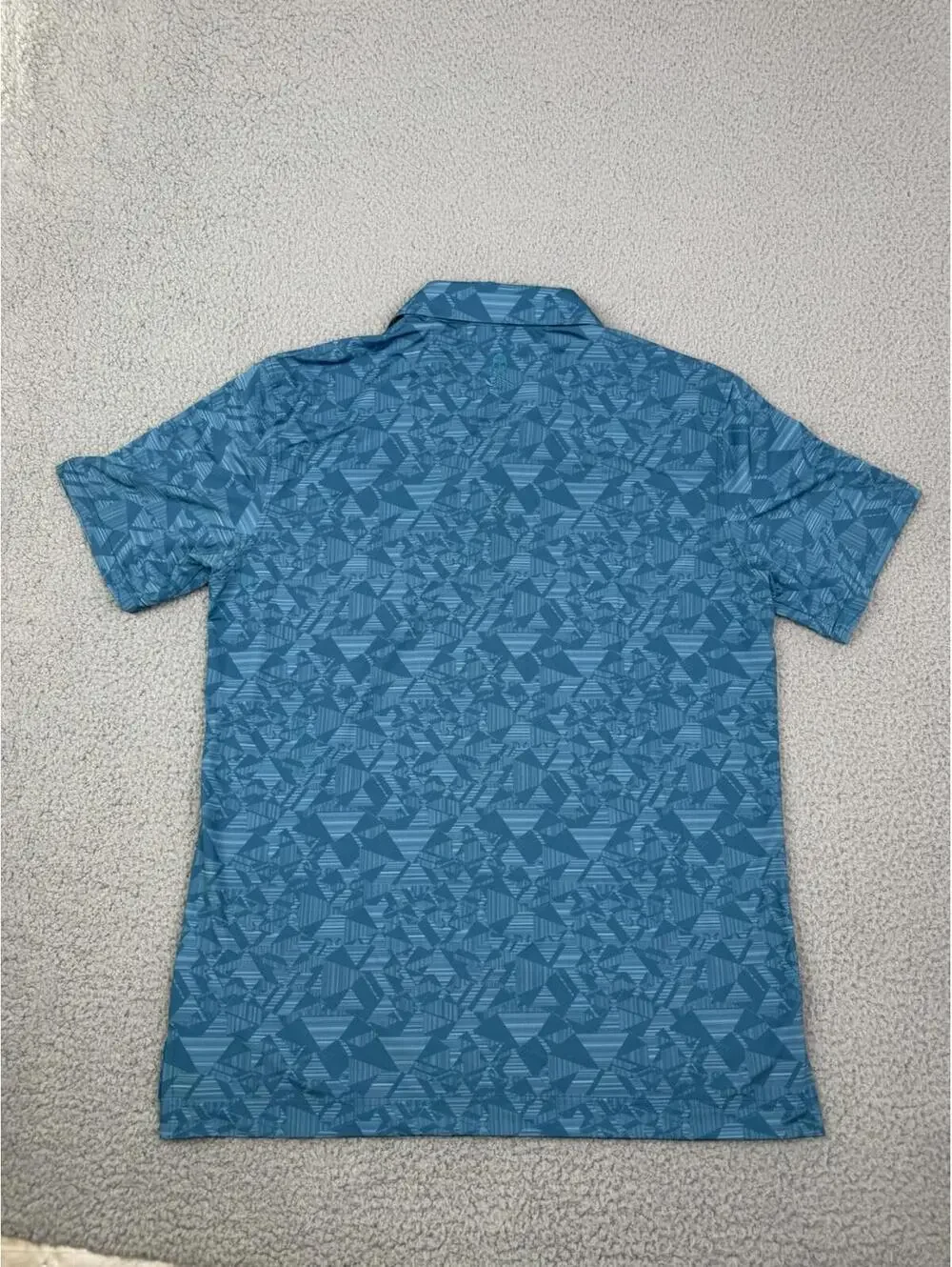 Robert Graham Performance Golf Polo Shirt Mens Medium Blue Hydros Geometric - Picture 3 of 12